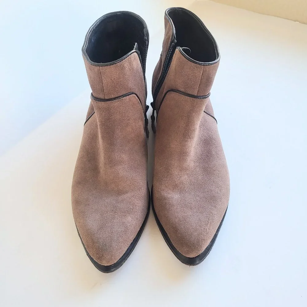 Rag & Bone 'Aston' Taupe Brown Suede Ankle Booties US Size 10 / EU Size 40